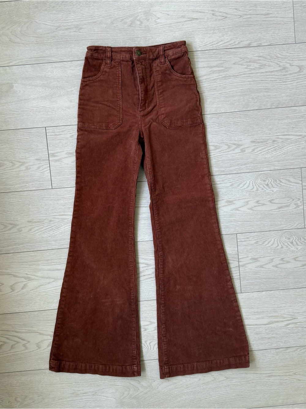 ROLLA'S Eastcoast High Rise Flare Jean Rust Brown Tag Size 26 | Fits Like 24/25